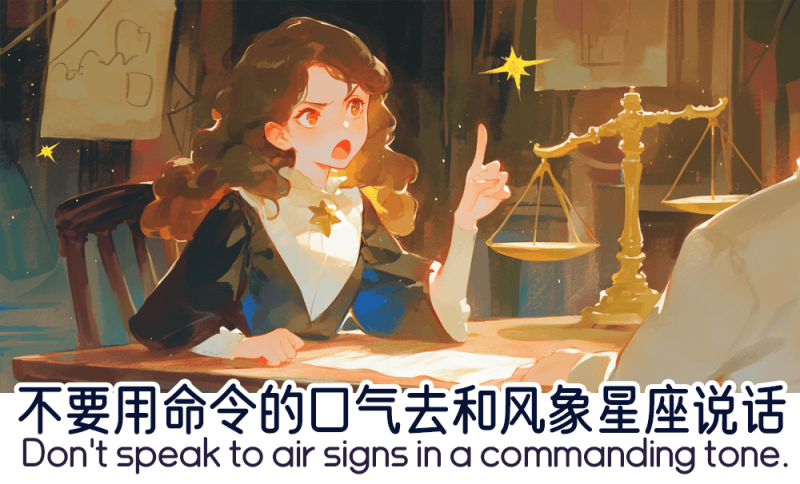 不要用命令的口气去和风象星座说话