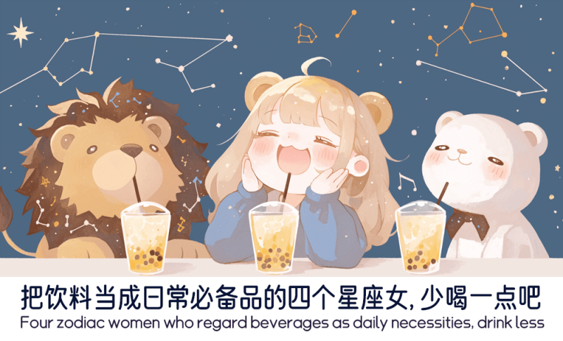 把饮料当成日常必备品的四个星座女