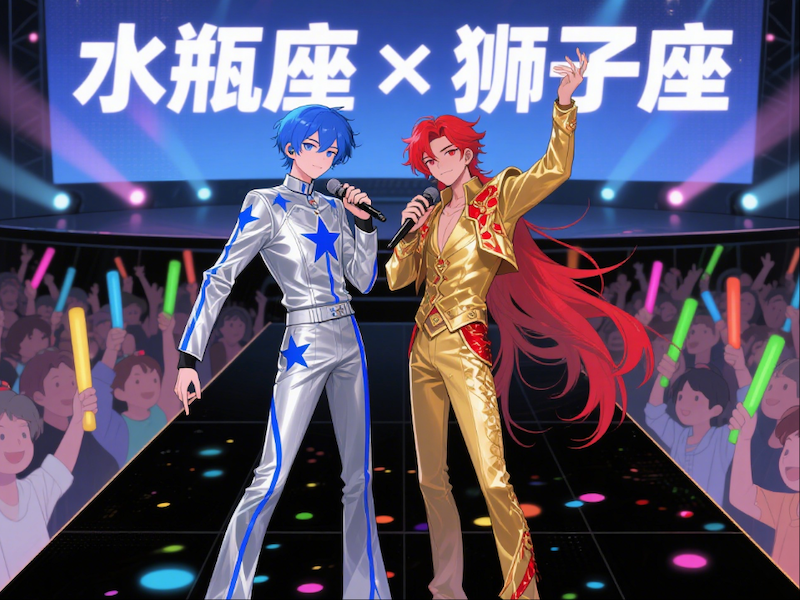 水瓶座和狮子座