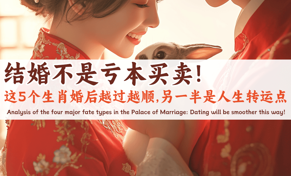 结婚不是亏本买卖！这5个生肖婚后越过越顺，另一半是人生转运点