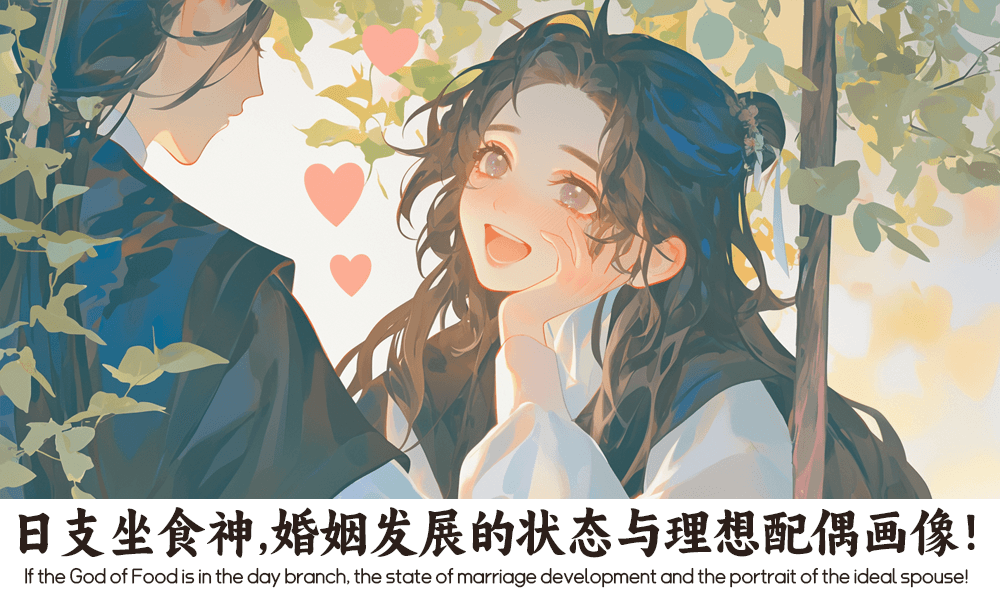 日支坐食神，婚姻发展的状态与理想配偶画像！