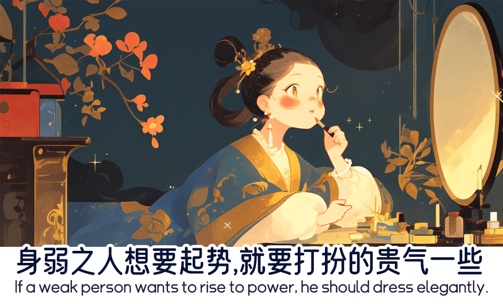 身弱之人想要起势，就要打扮的贵气一些