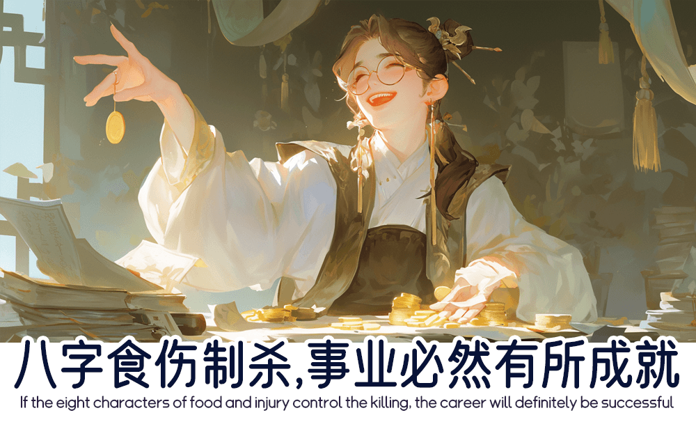 八字食伤制杀，事业必然有所成就