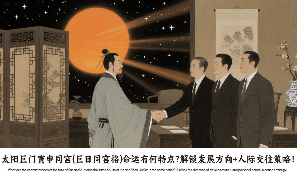 太阳巨门寅申同宫（巨日同宫格）命运有何特点？解锁发展方向+人际交往策略！