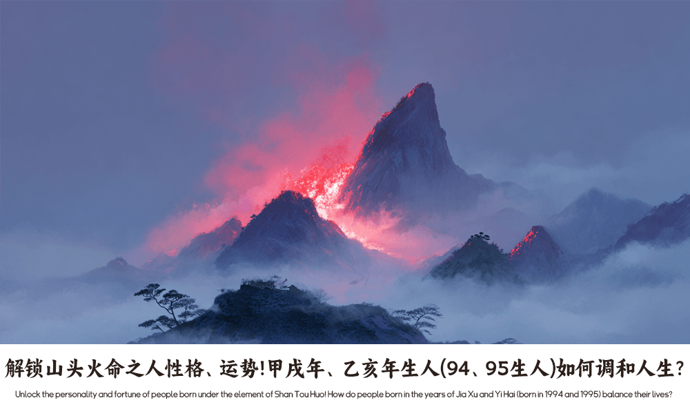 解锁山头火命之人性格、运势！甲戌年、乙亥年生人（94、95生人）如何调和人生？