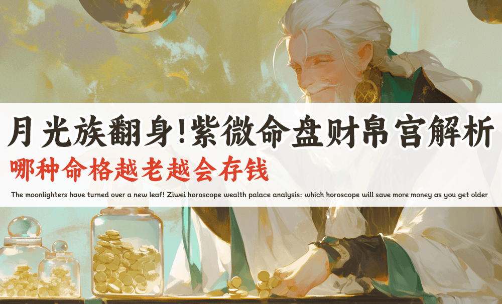 月光族翻身！紫微命盘财帛宫解析哪种命格越老越会存钱
