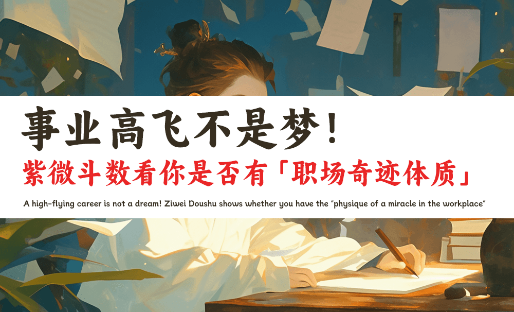 事业高飞不是梦！紫微斗数看你是否有「职场奇迹体质」