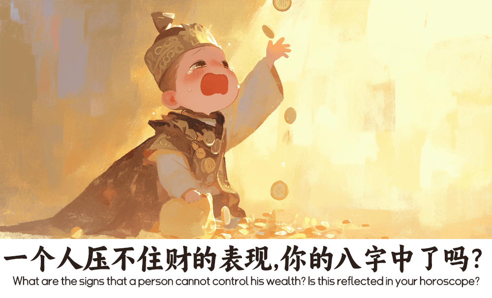 一个人压不住财的表现，你的八字中了吗？
