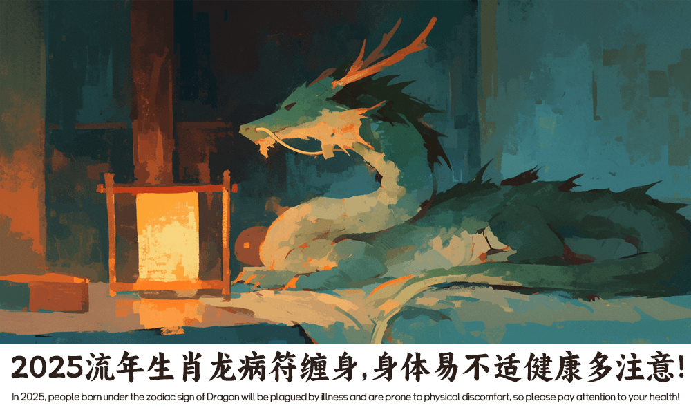 2025流年生肖龙病符缠身，身体易不适健康多注意！