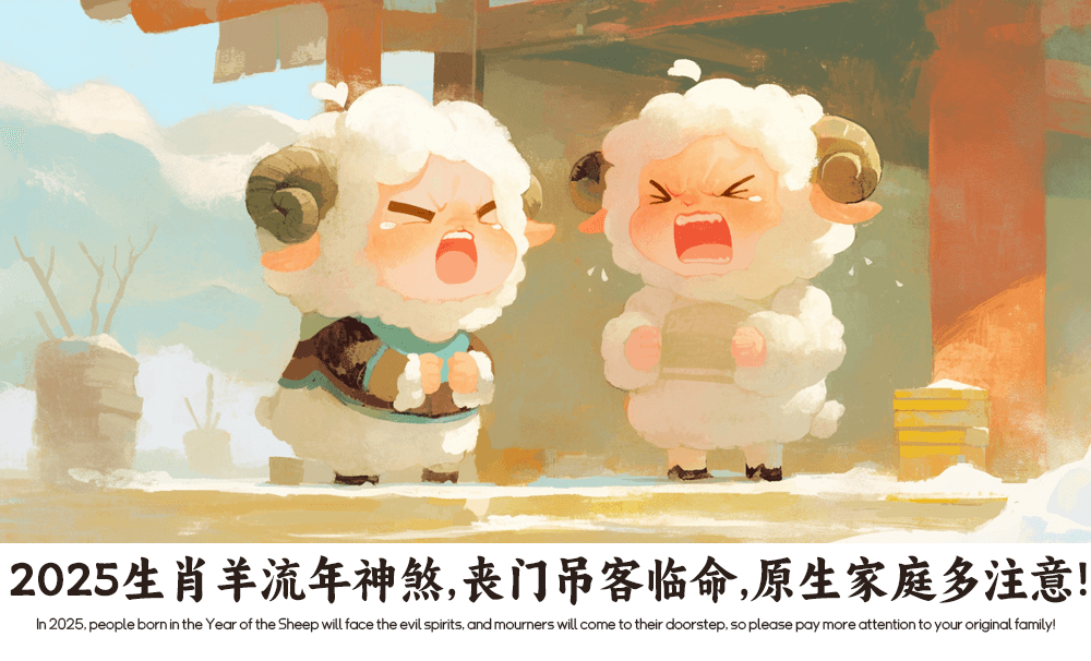 2025生肖羊流年神煞，丧门吊客临命，原生家庭多注意！