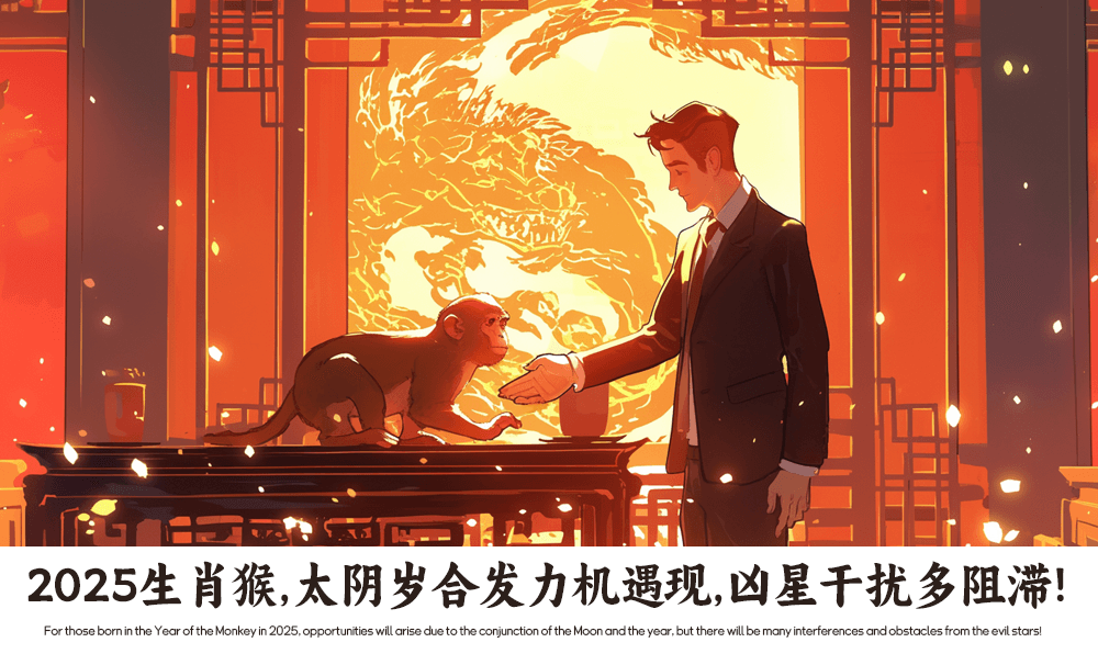 2025生肖猴，太阴岁合发力机遇现，凶星干扰多阻滞！