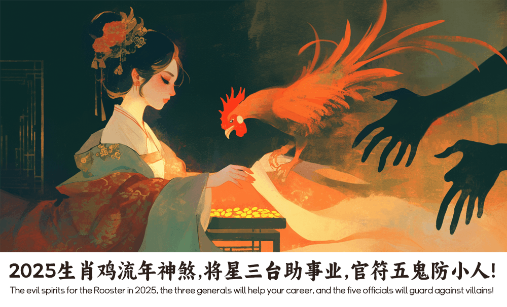 2025生肖鸡流年神煞，将星三台助事业，官符五鬼防小人！