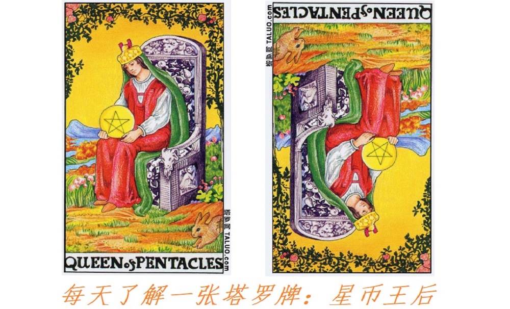 每天了解一张塔罗牌：星币王后，投身与自然之中！
