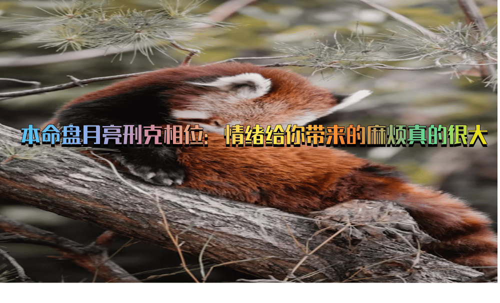 本命盘月亮刑克相位：情绪给你带来的麻烦真的很大