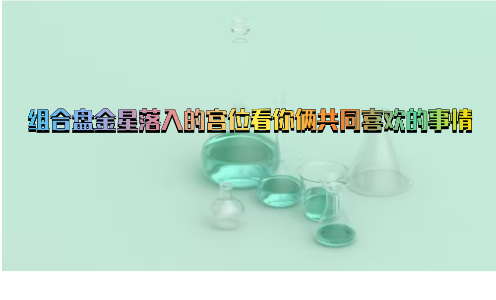 组合盘金星落入的宫位看你俩共同喜欢的事情