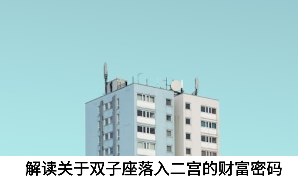 解读关于双子座落入二宫的财富密码