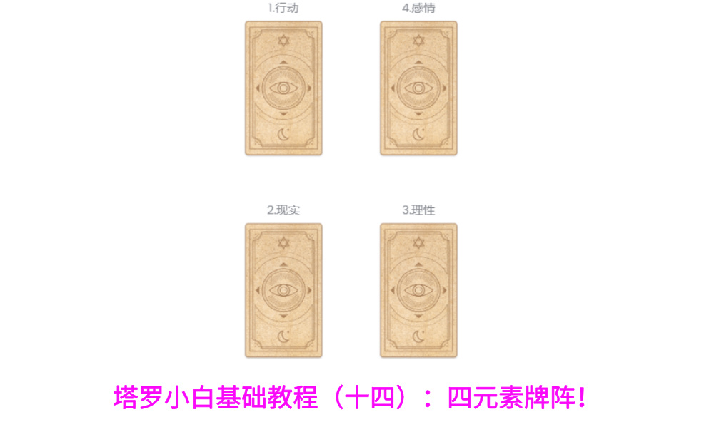 塔罗小白基础教程（十四）：四元素牌阵！