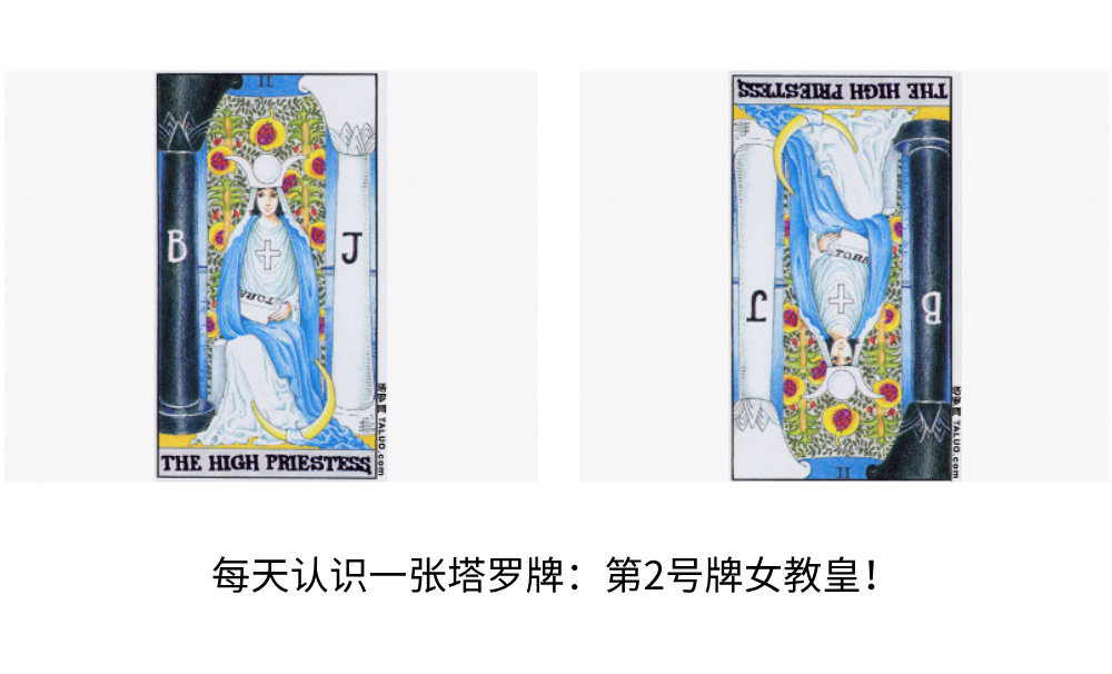 每天认识一张塔罗牌：第2号牌女教皇！