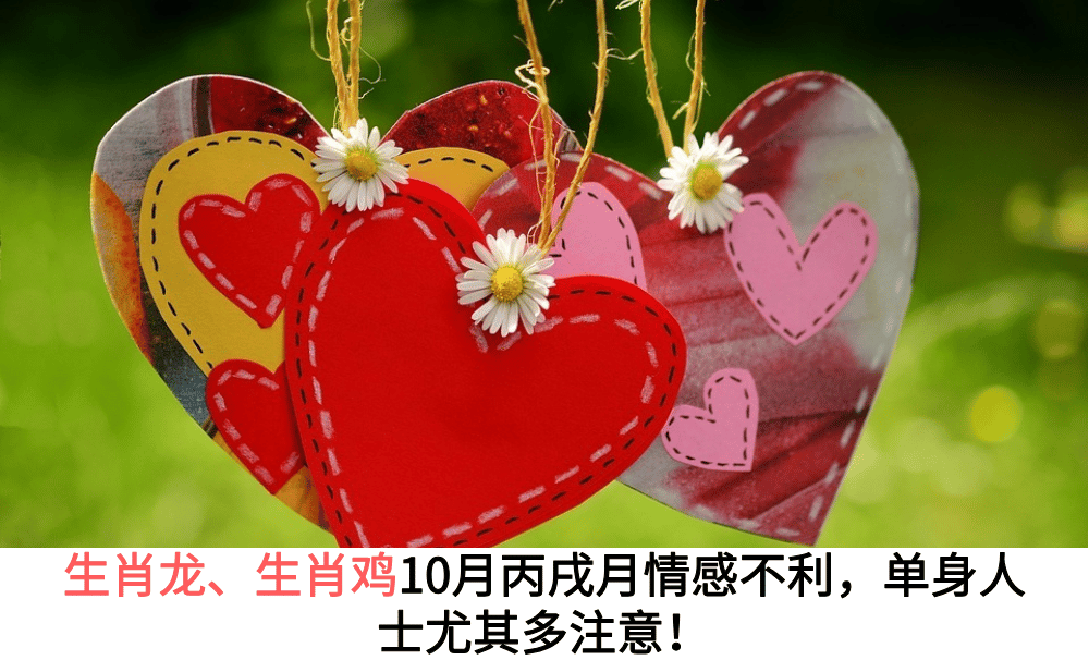 生肖龙、生肖鸡10月丙戌月情感不利