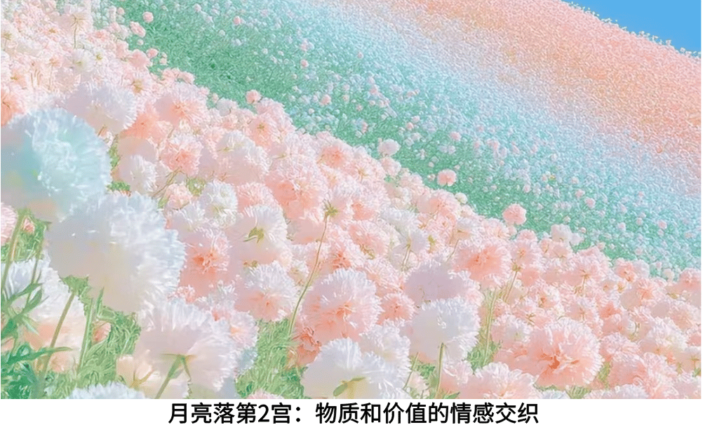 月亮落第2宫：物质和价值的情感交织