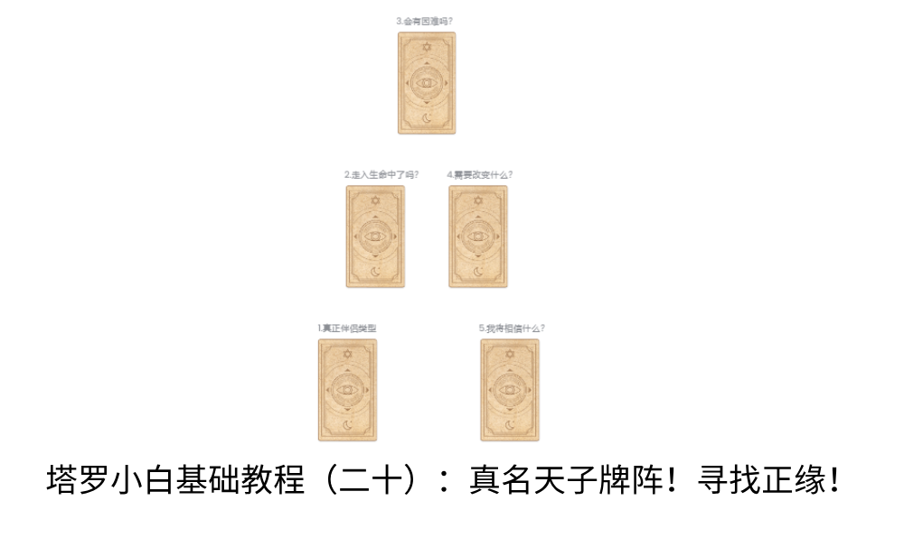 塔罗小白基础教程（二十）：真名天子牌阵！寻找正缘！