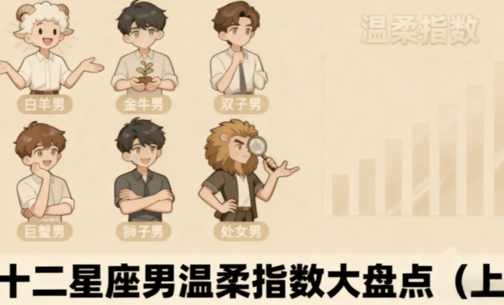 十二星座男温柔指数大盘点（上）
