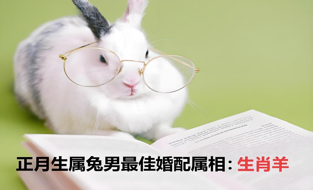 正月生属兔男最佳婚配属相：生肖羊