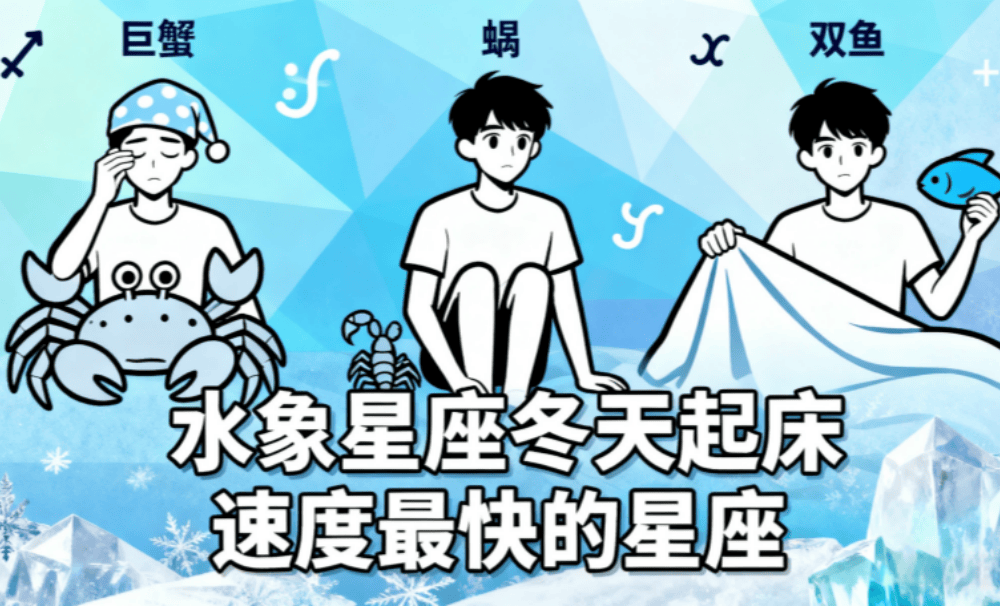 水象星座冬天起床速度最快的星座？