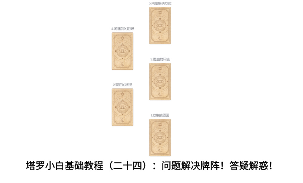 塔罗小白基础教程（二十四）：问题解决牌阵！答疑解惑！