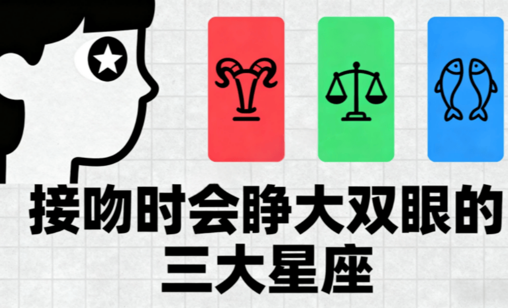 接吻时会睁大双眼的三大星座是哪些？