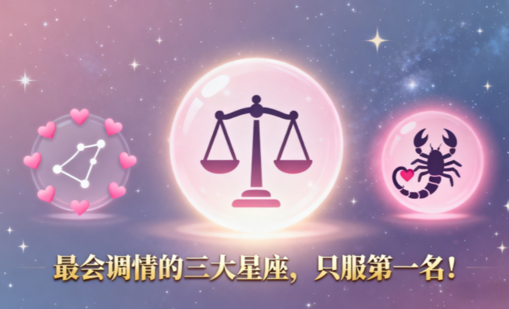 最会调情的三大星座，只服第一名！