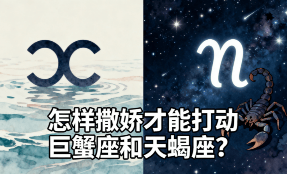 怎样撒娇才能打动巨蟹座和天蝎座？