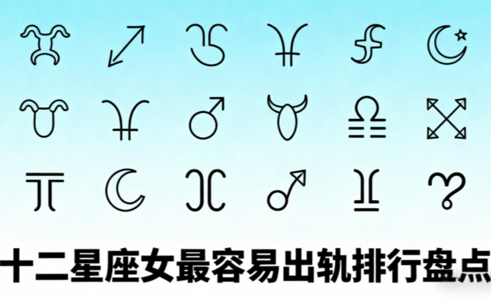 十二星座女最容易出轨排行盘点（上）