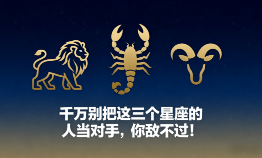 千万别把这三个星座的人当对手,你敌不过！