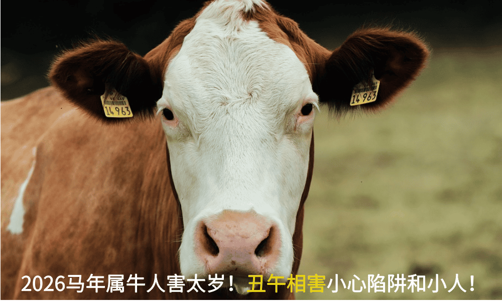 2026马年属牛人害太岁！丑午相害小心陷阱和小人！