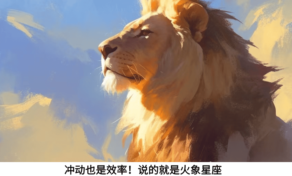 冲动也是效率！说的就是火象星座