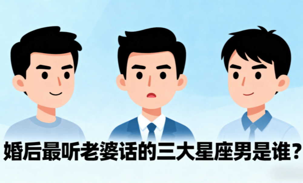 婚后最听老婆话的三大星座男是谁？