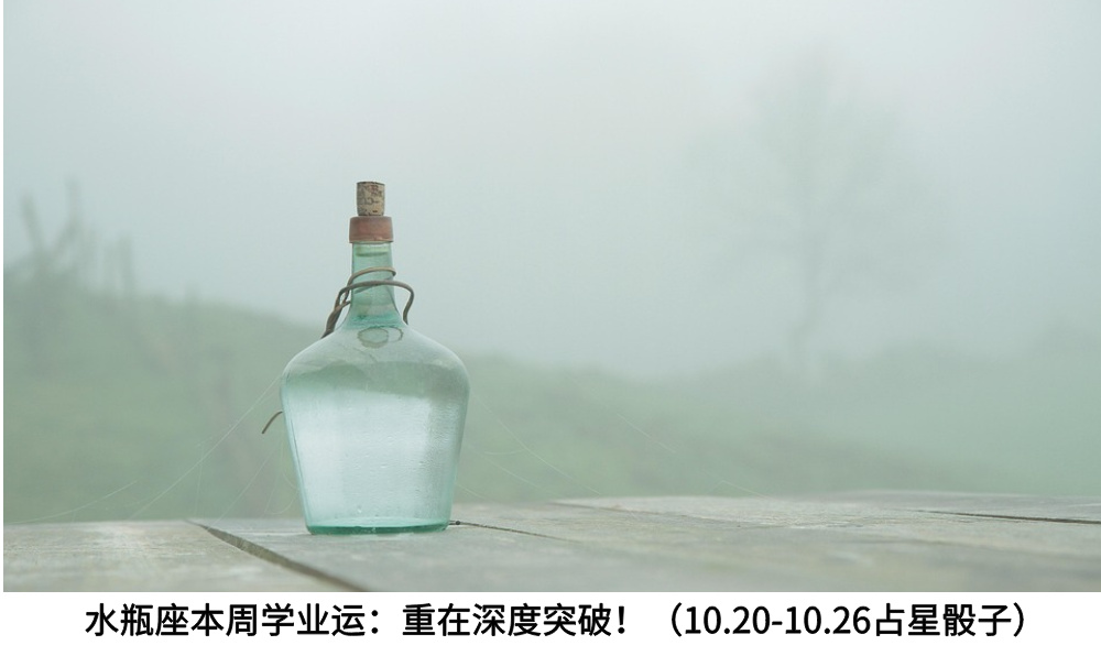 水瓶座本周学业运：重在深度突破！（10.20-10.26占星骰子）