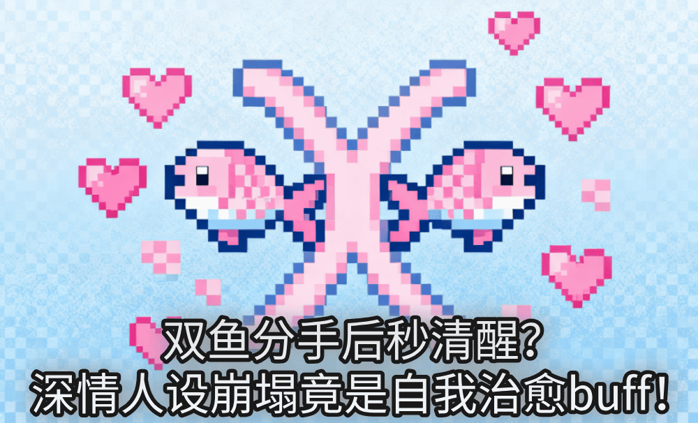 双鱼分手后秒清醒？深情人设崩塌竟是自我治愈buff！