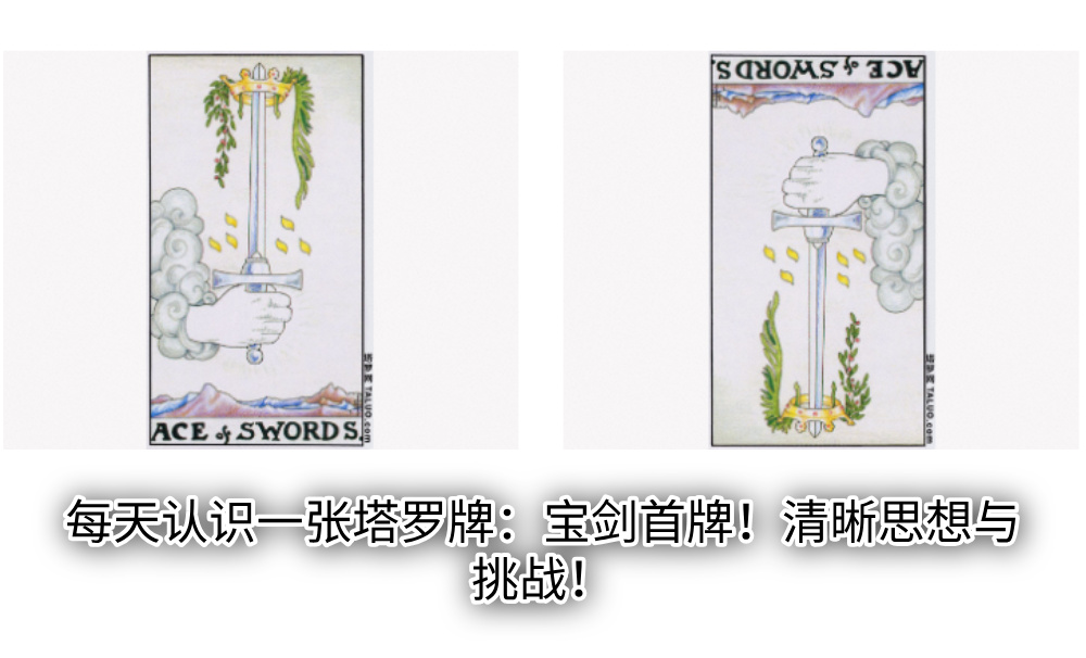 每天认识一张塔罗牌：宝剑首牌！清晰思想与挑战！