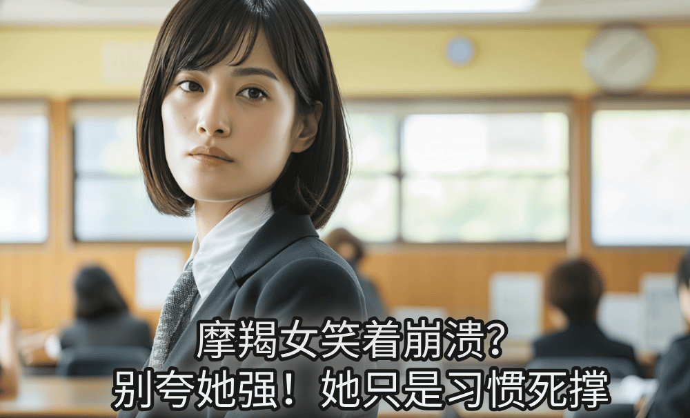 摩羯女笑着崩溃？别夸她强！她只是习惯死撑