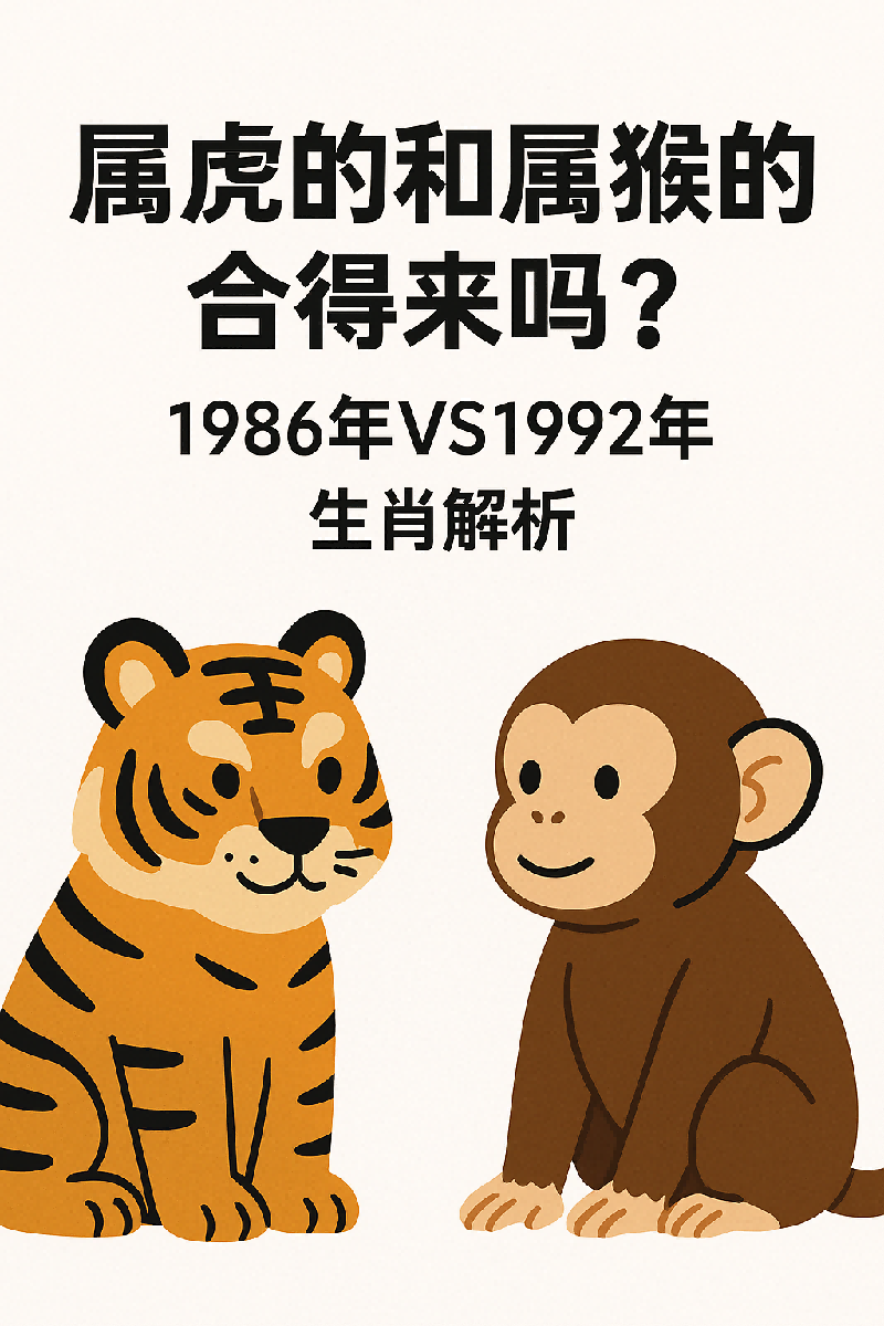 86年属虎与92年属猴合不合
