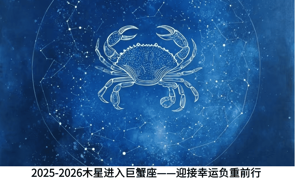 2025-2026木星进入巨蟹座——迎接幸运负重前行
