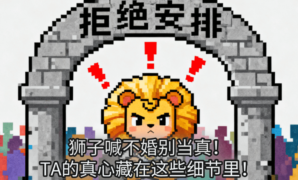 狮子喊不婚别当真!TA的真心藏在这些细节里!