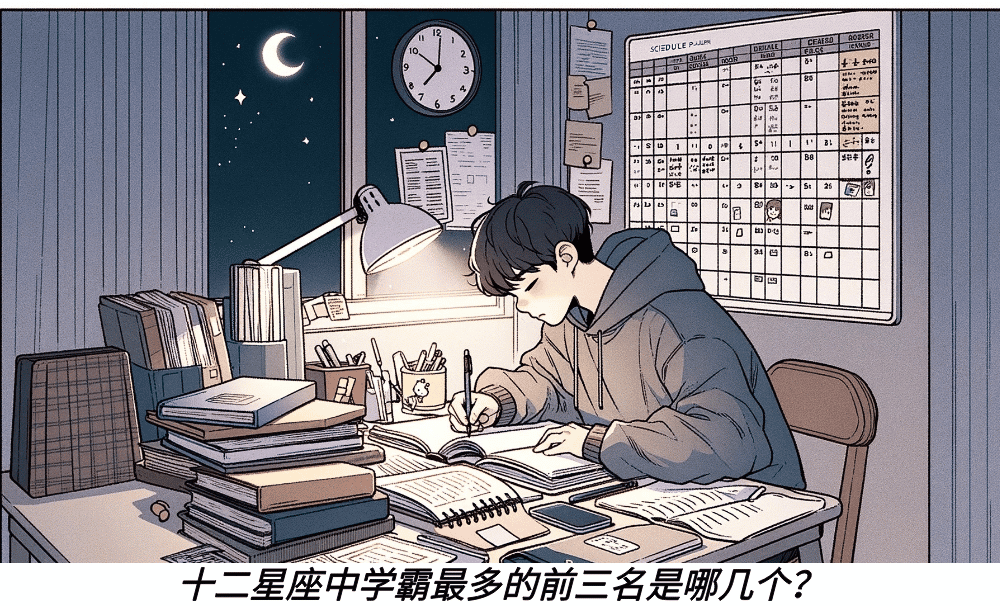 十二星座中学霸最多的前三名是哪几个?