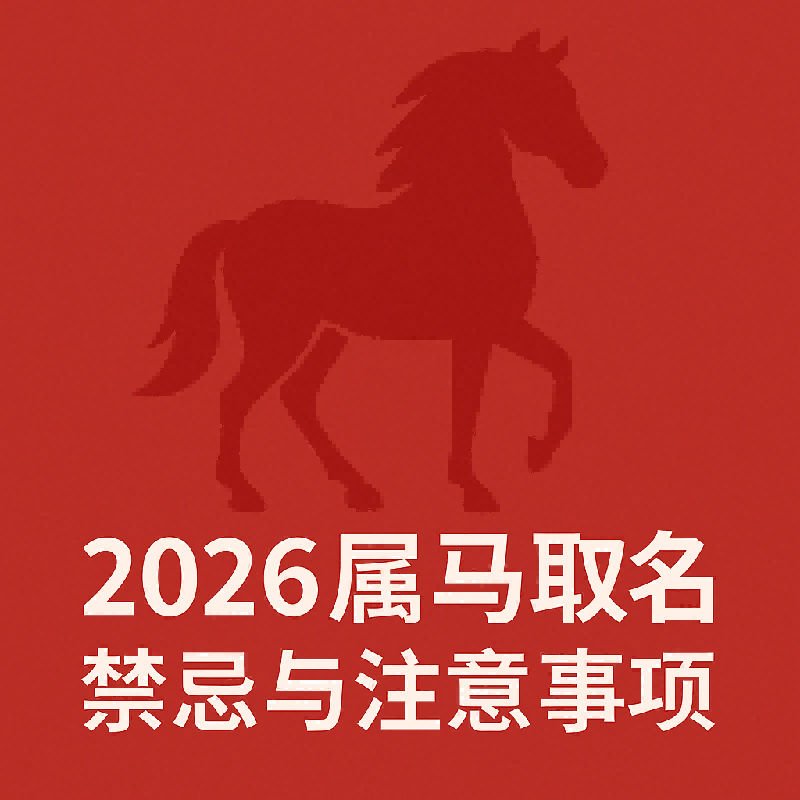 2026年属马取名字忌讳什么
