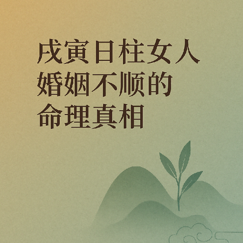 戊寅日柱的女人为什么婚姻坎坷