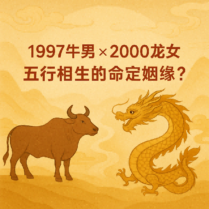1997年属牛男和2000年属龙女命里相克吗