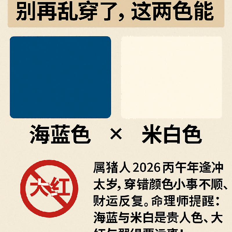 属猪人2026年最旺颜色曝光