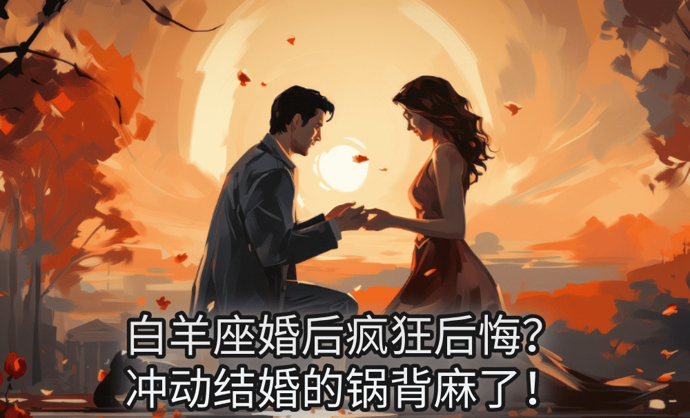白羊座婚后疯狂后悔?冲动结婚的锅背麻了!